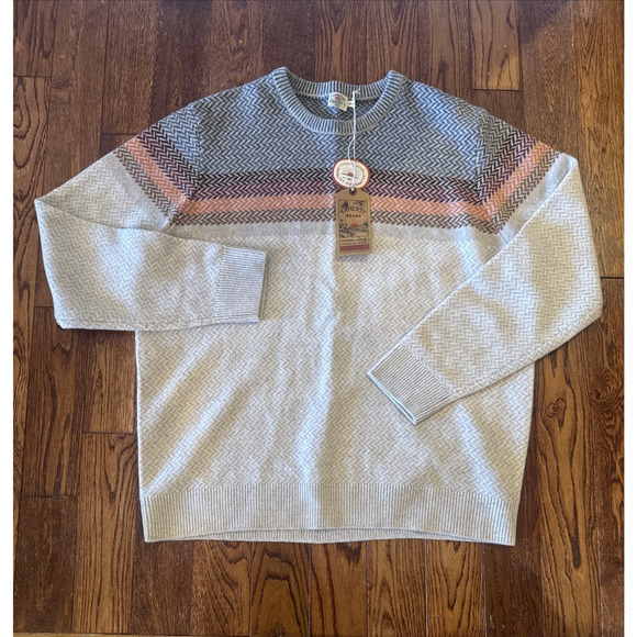 Faherty Other - New Faherty Ombre Donegal Crewneck Sweater Mens XXL Merino Wool Herringbone NWT